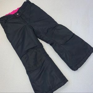 Swiss Tech Black Pink Snow Pants Child XS 4-5 NWOT